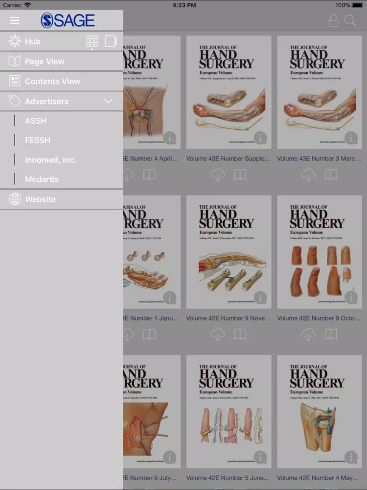 Capturas de pantalla de Journal of Hand Surgery (E) iPad 
