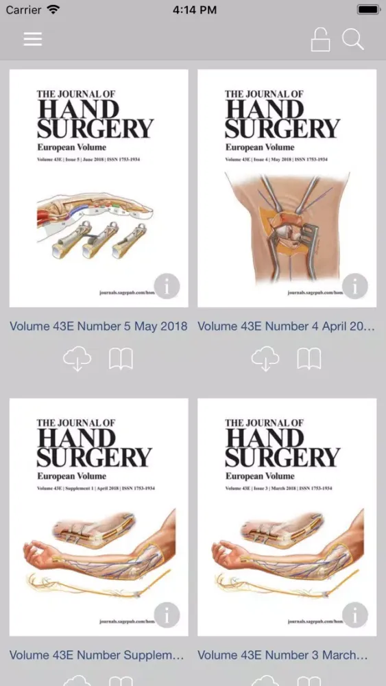 Capturas de pantalla de Journal of Hand Surgery (E)