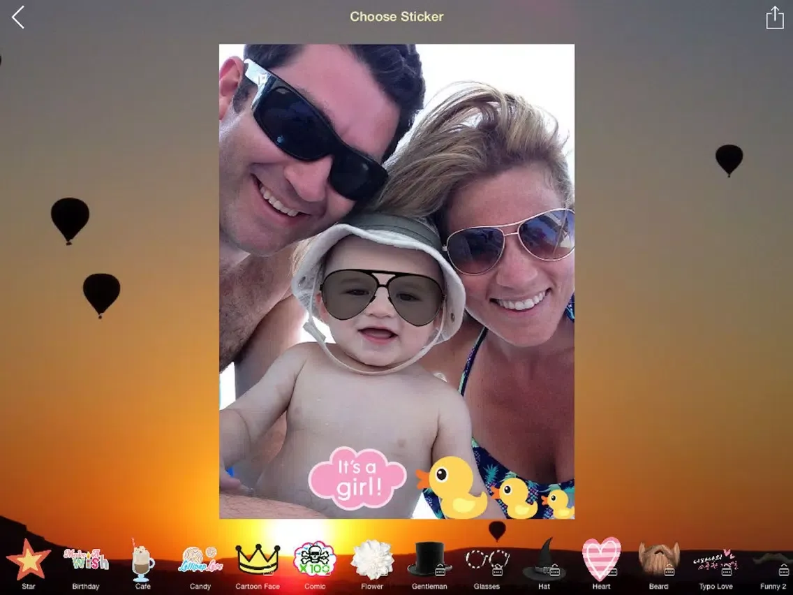 Wefie Stickers-Decorate your family, friendship iPad 應用截圖