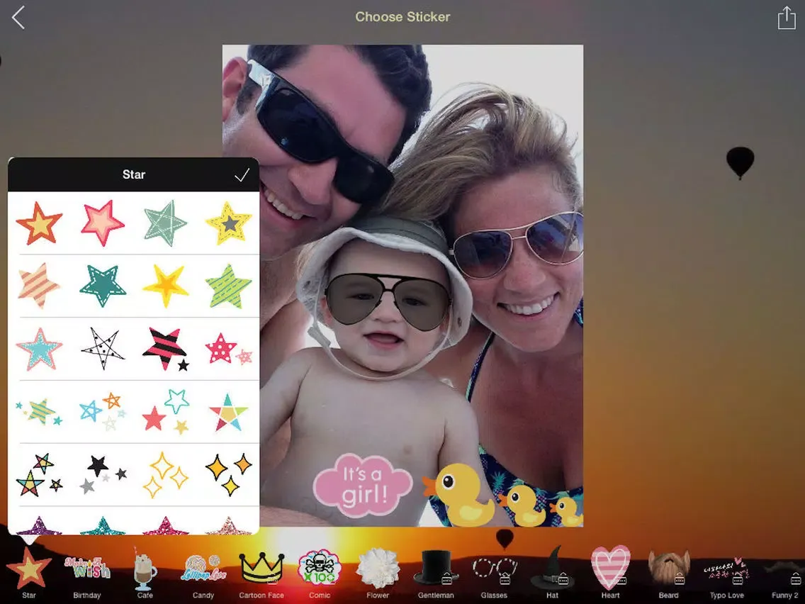 Wefie Stickers-Decorate your family, friendship iPad 應用截圖