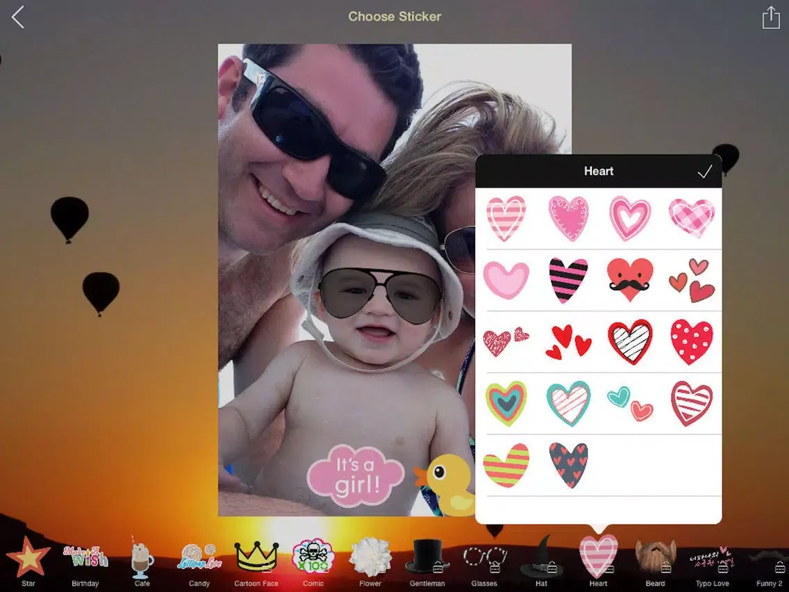 Wefie Stickers-Decorate your family, friendship iPad 應用截圖