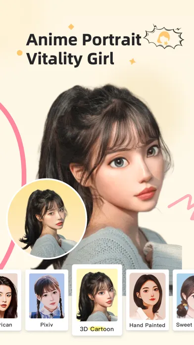 Cartoon Avatar: Hairstyle Make Screenshots