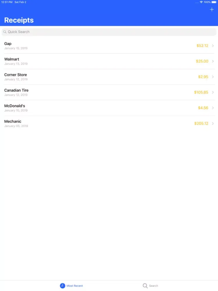 KeepReceipt - Receipt Tracker iPad  스크린샷