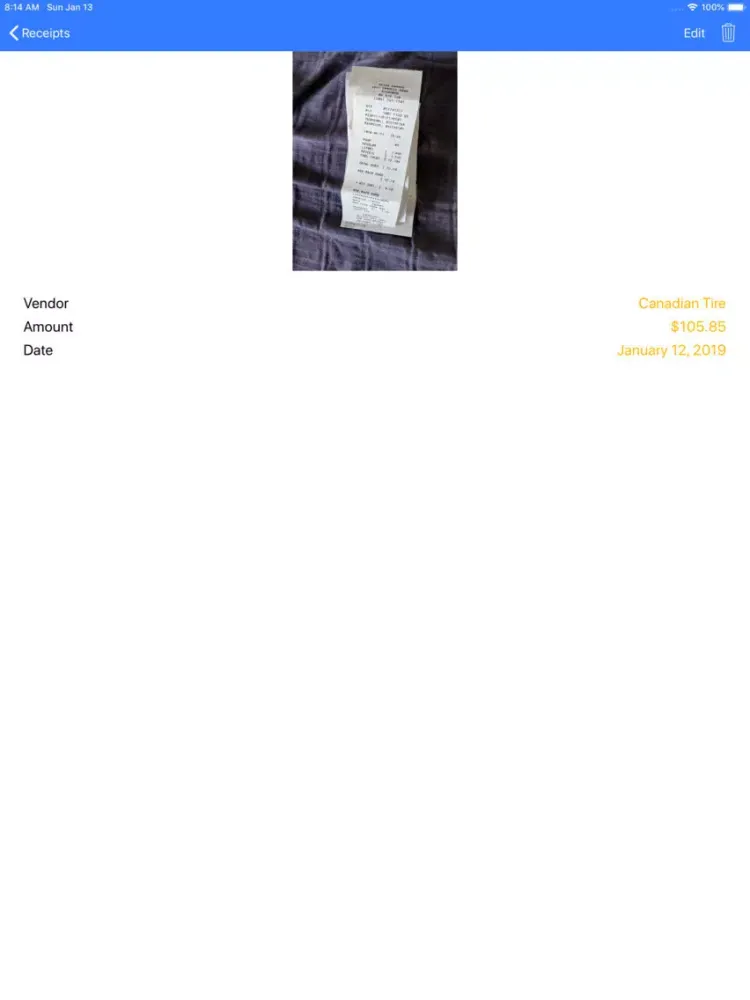 KeepReceipt - Receipt Tracker iPad  스크린샷