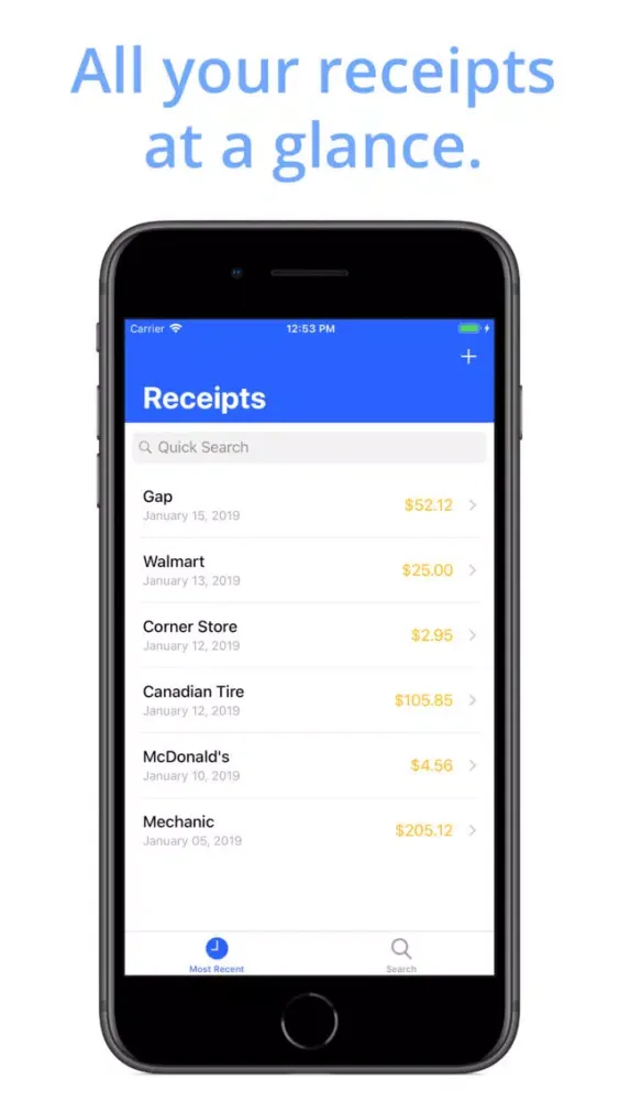 KeepReceipt - Receipt Tracker 스크린샷