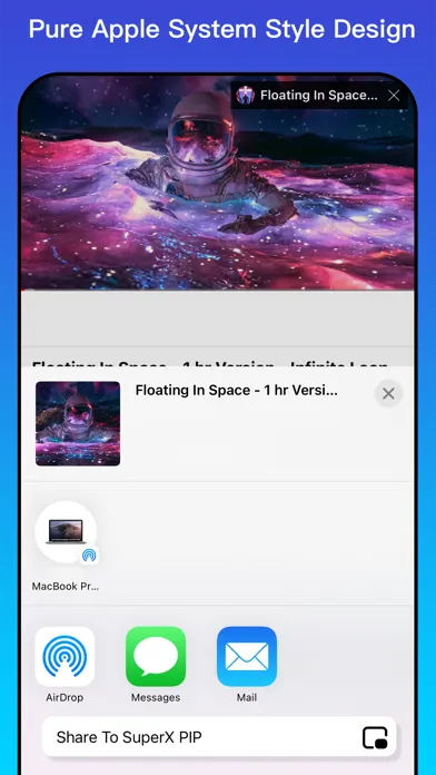 Tangkapan layar SuperX - PIP Extension