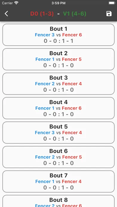 Capturas de pantalla de Fencing Scores