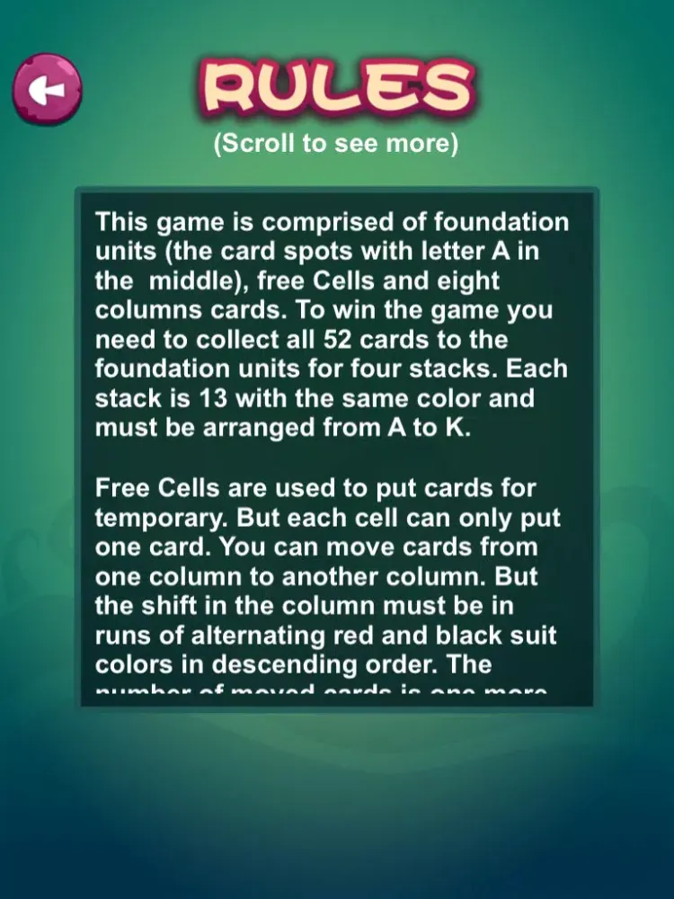 Card: Freecell Solitaire ^ iPad 应用截图