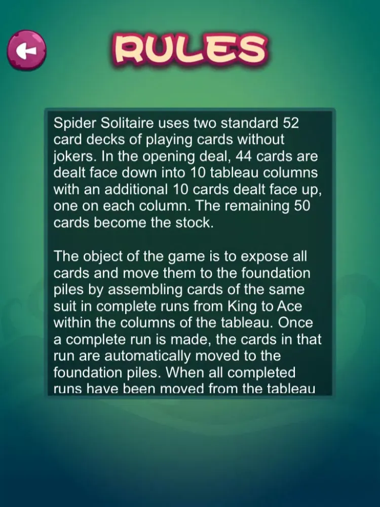Card: Spider Solitaire ^ iPad  স্ক্রিনশট