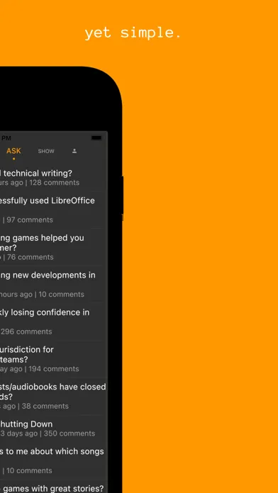Tangkapan layar Hacki for Hacker News