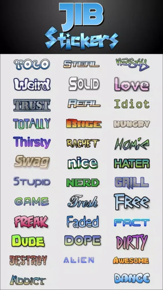 Capturas de pantalla de Jib Stickers 1