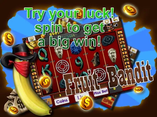 Fruit Bandit Ace Slots Machine iPad  Screenshots