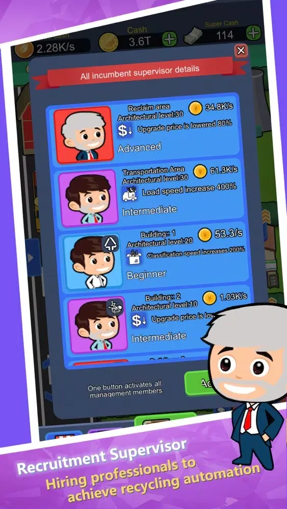 Tangkapan layar Idle Recycle Tycoon