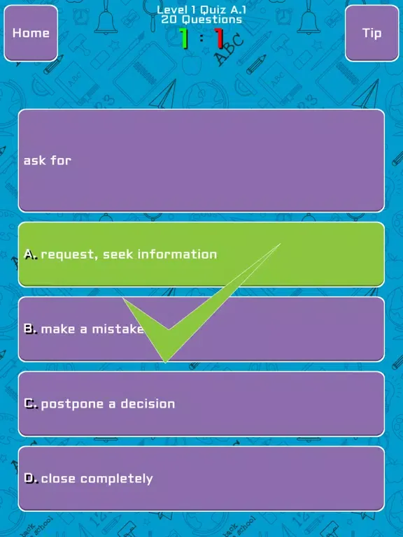 Phrasal Verbs Quiz iPad  स्क्रीनशॉट