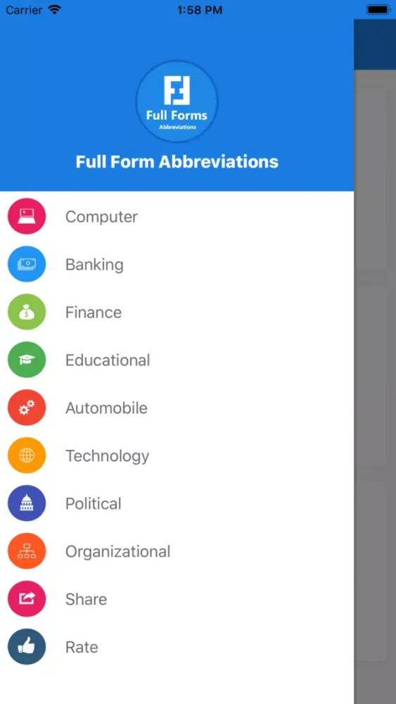 Full Form Abbrivations应用截图