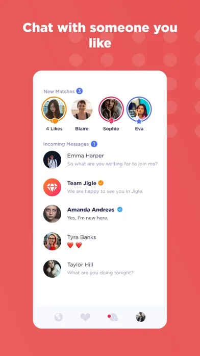 Tangkapan layar Jigle: Dating, Chat New People
