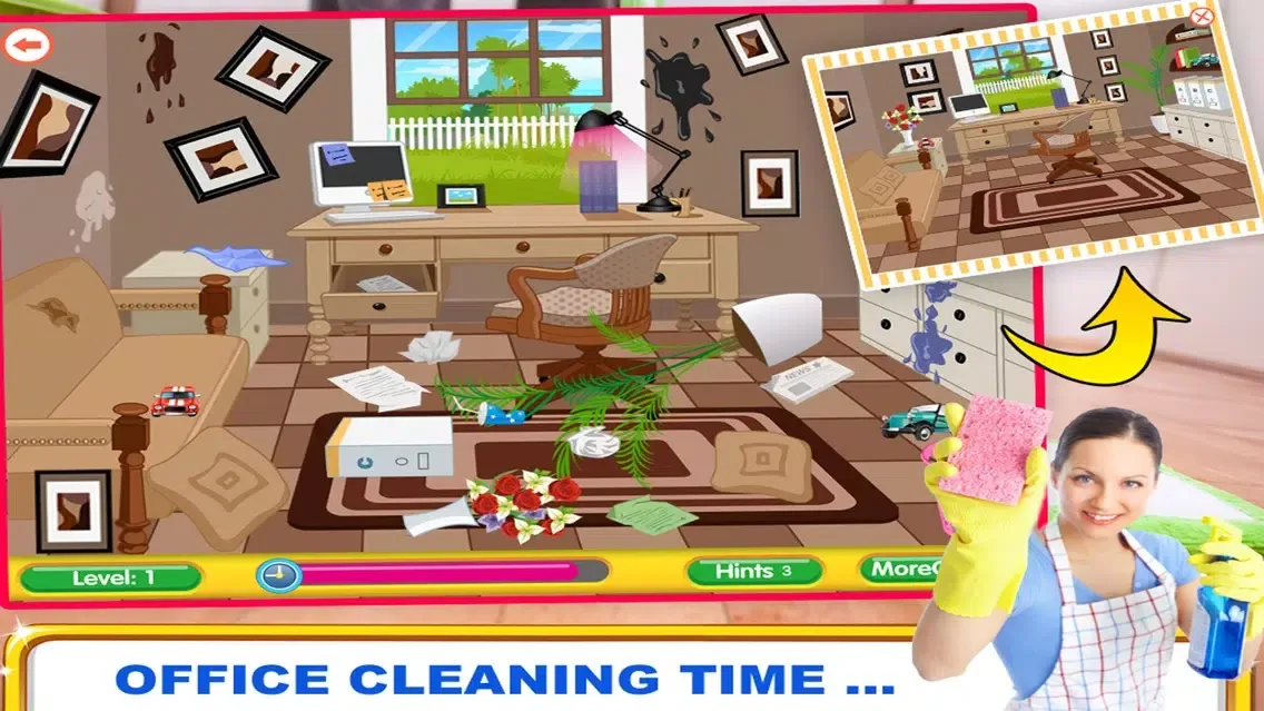 kids - Garden, Office & Garage - Cleaning And washing Games Screenshots
