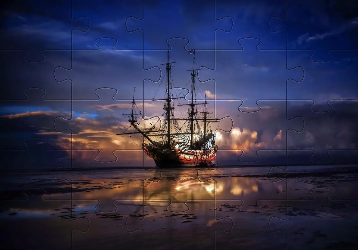 ภาพหน้าจอของ Pirate jigsaw puzzles games