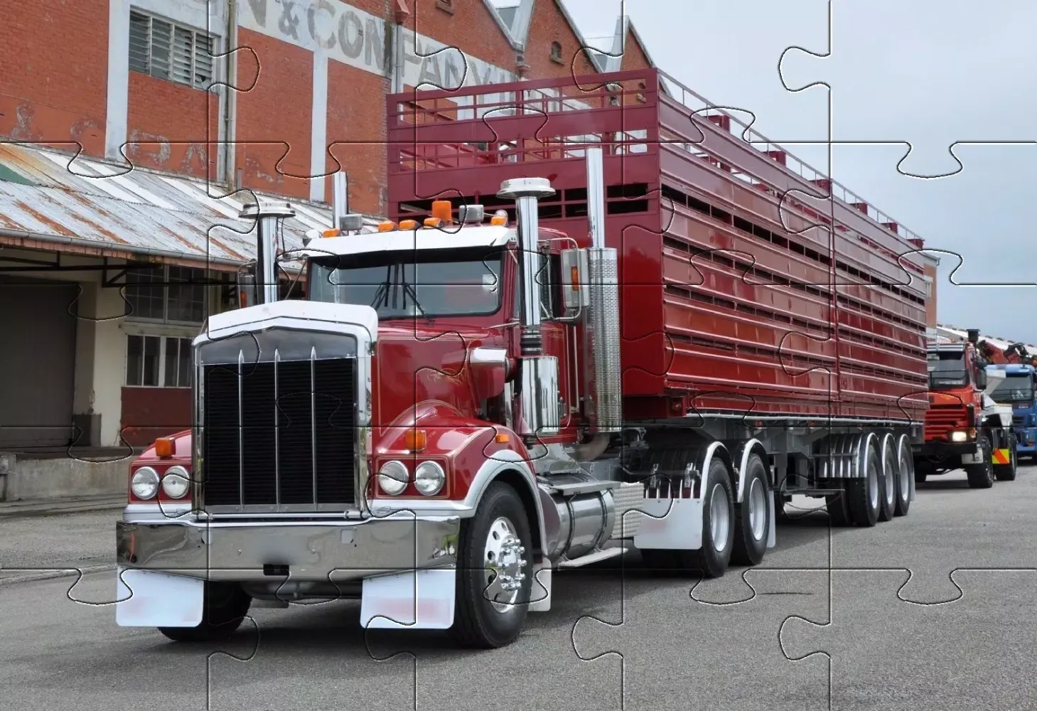 ภาพหน้าจอของ Jigsaw puzzle trailers truck