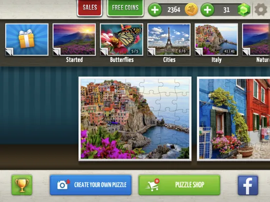 Capturas de pantalla de Jigsaw Puzzles World iPad 