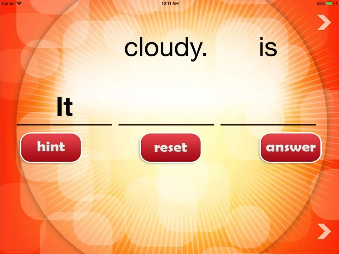 Jumbled Sentences For Kids iPad  स्क्रीनशॉट