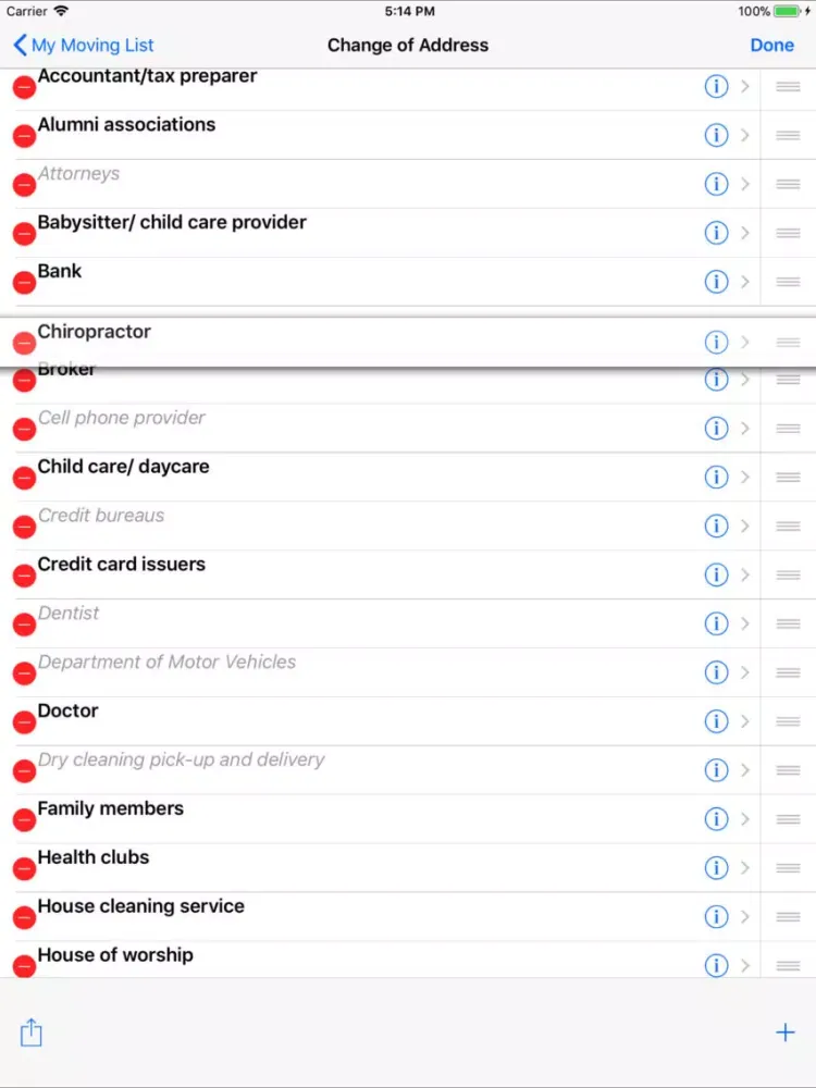 Capturas de pantalla de Moving Checklist Pro iPad 