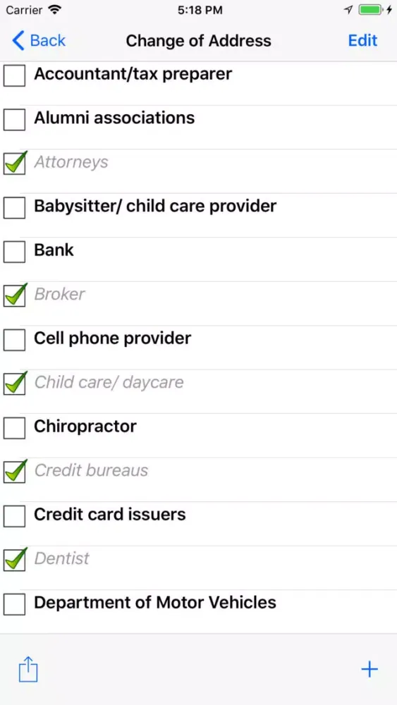Capturas de pantalla de Moving Checklist Pro