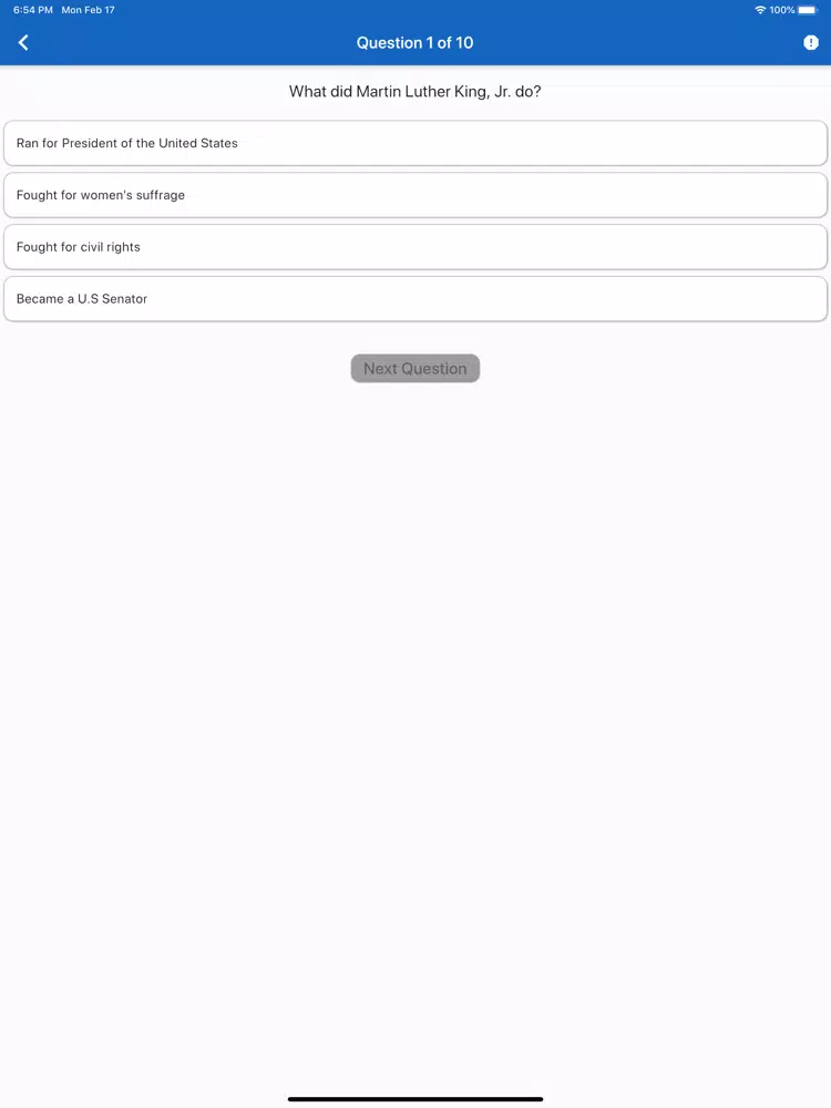 US Citizenship Test For 2020 iPad  スクリーンショット