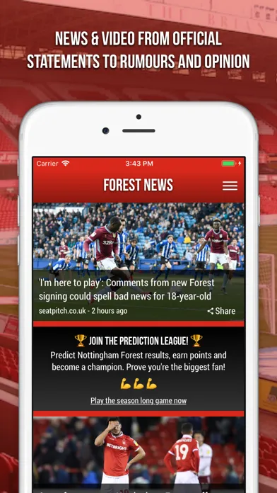 Capturas de tela do Forest News - Fan App