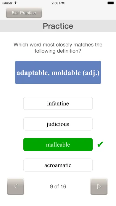 Worducate unique vocab flashcards – thesaurus vocabulary test prep SAT GRE ACT GMAT verbal سکرین شاٹس