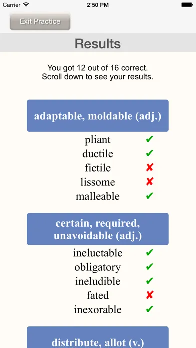 Worducate unique vocab flashcards – thesaurus vocabulary test prep SAT GRE ACT GMAT verbal سکرین شاٹس