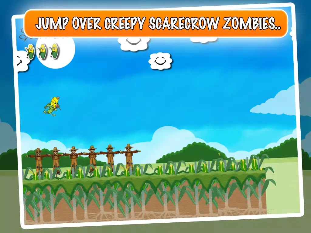 Capturas de tela do `Baby Corn Run Race Free - Easy Kids Jump Chase Racing by Top Crazy Games iPad 