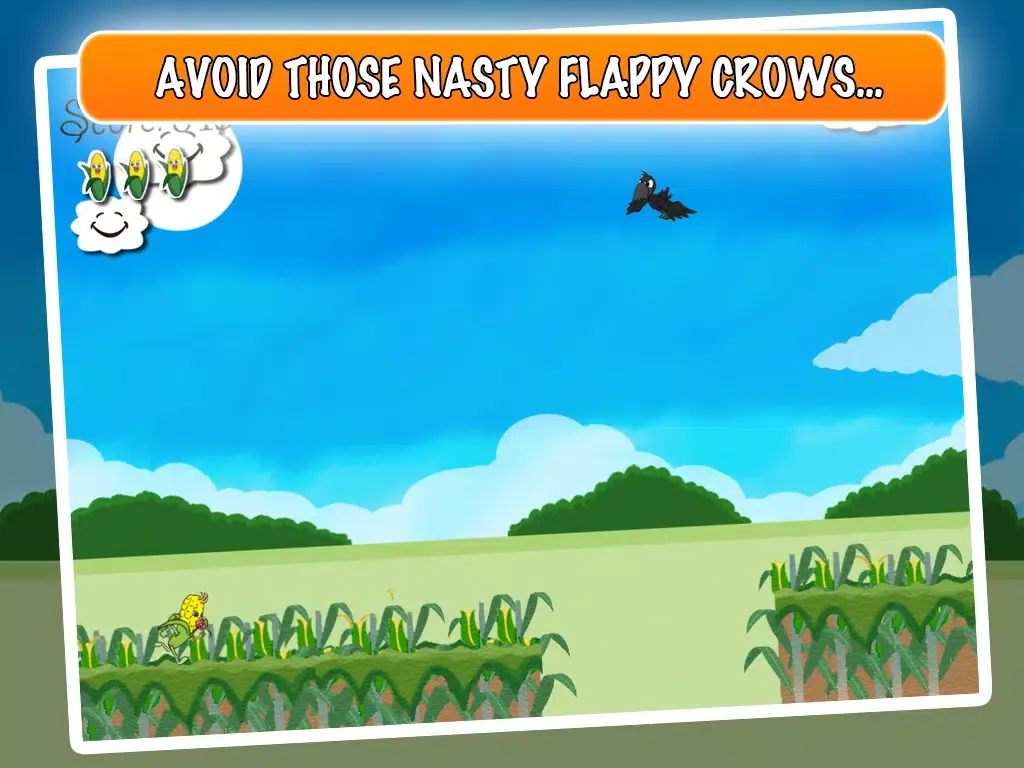 Capturas de tela do `Baby Corn Run Race Free - Easy Kids Jump Chase Racing by Top Crazy Games iPad 