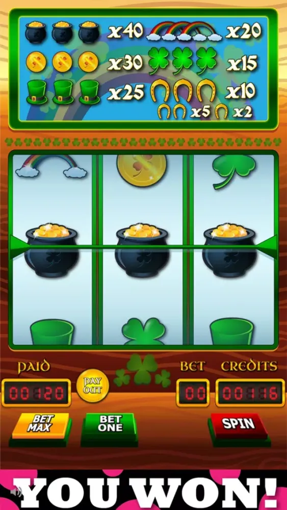 تصاویر `Lucky Leprechaun Big Gold Jackpot Lotto 777 Casino Slots - Slot Machine with Blackjack and Prize Wheel