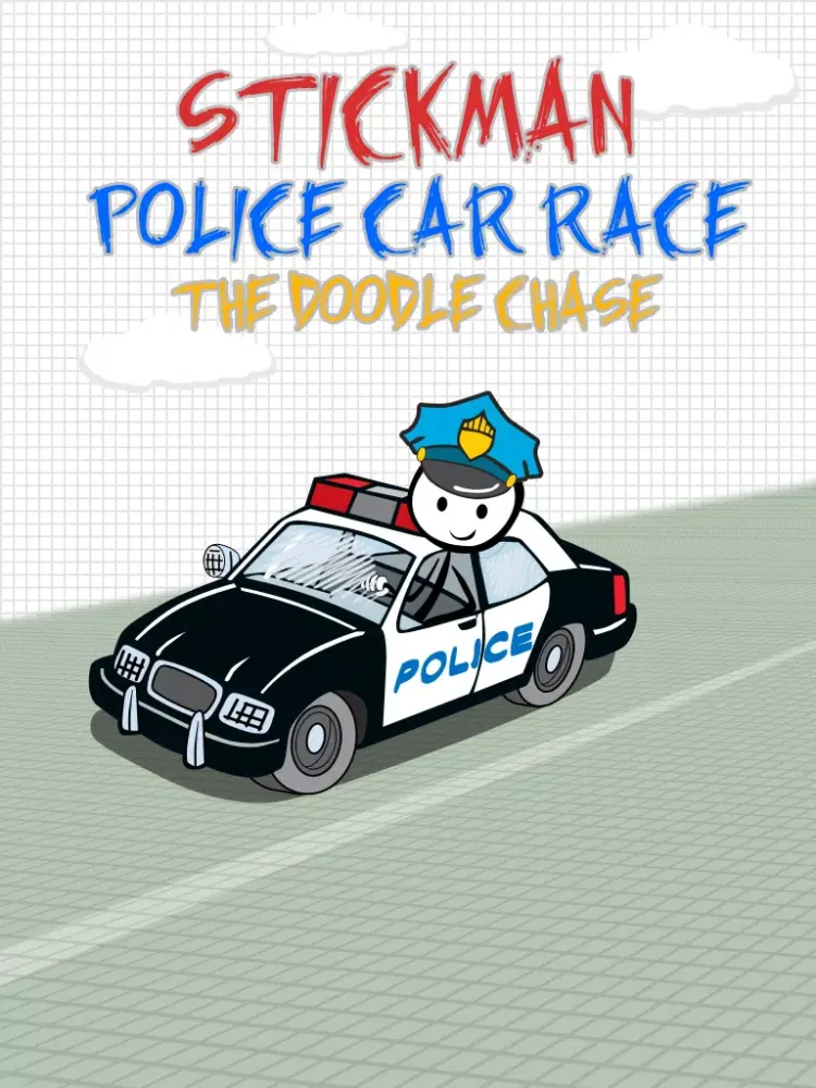 Tangkapan skrin `Stickman Police Car Crime Chase Race: The Doodle Chase Racing Free by Top Crazy Games iPad 