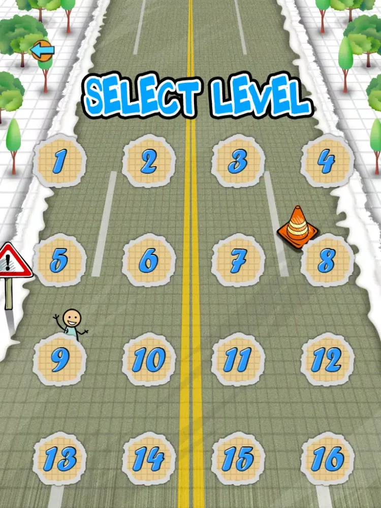 Tangkapan skrin `Stickman Police Car Crime Chase Race: The Doodle Chase Racing Free by Top Crazy Games iPad 