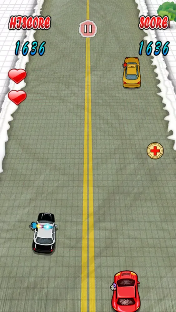Tangkapan skrin `Stickman Police Car Crime Chase Race: The Doodle Chase Racing Free by Top Crazy Games
