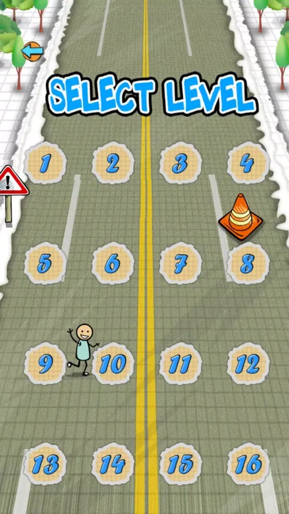 Tangkapan skrin `Stickman Police Car Crime Chase Race: The Doodle Chase Racing Free by Top Crazy Games