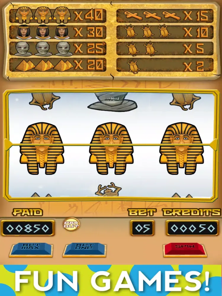 Tangkapan layar `Lucky Pharaoh Egypt Gold Treasure Temple Casino Slots Free iPad 