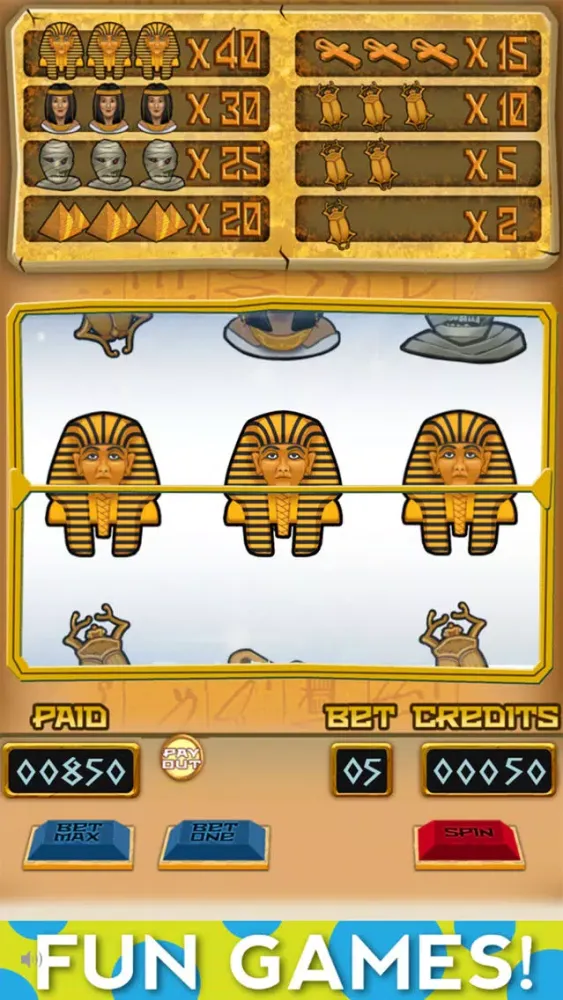 Tangkapan layar `Lucky Pharaoh Egypt Gold Treasure Temple Casino Slots Free