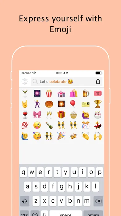 Tangkapan skrin Glyph - Emoji Search