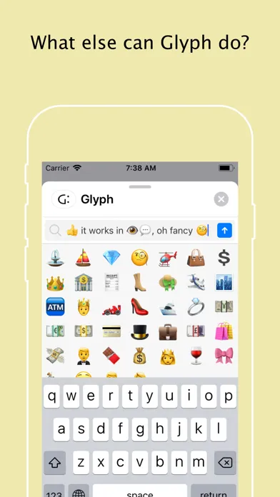 Tangkapan skrin Glyph - Emoji Search