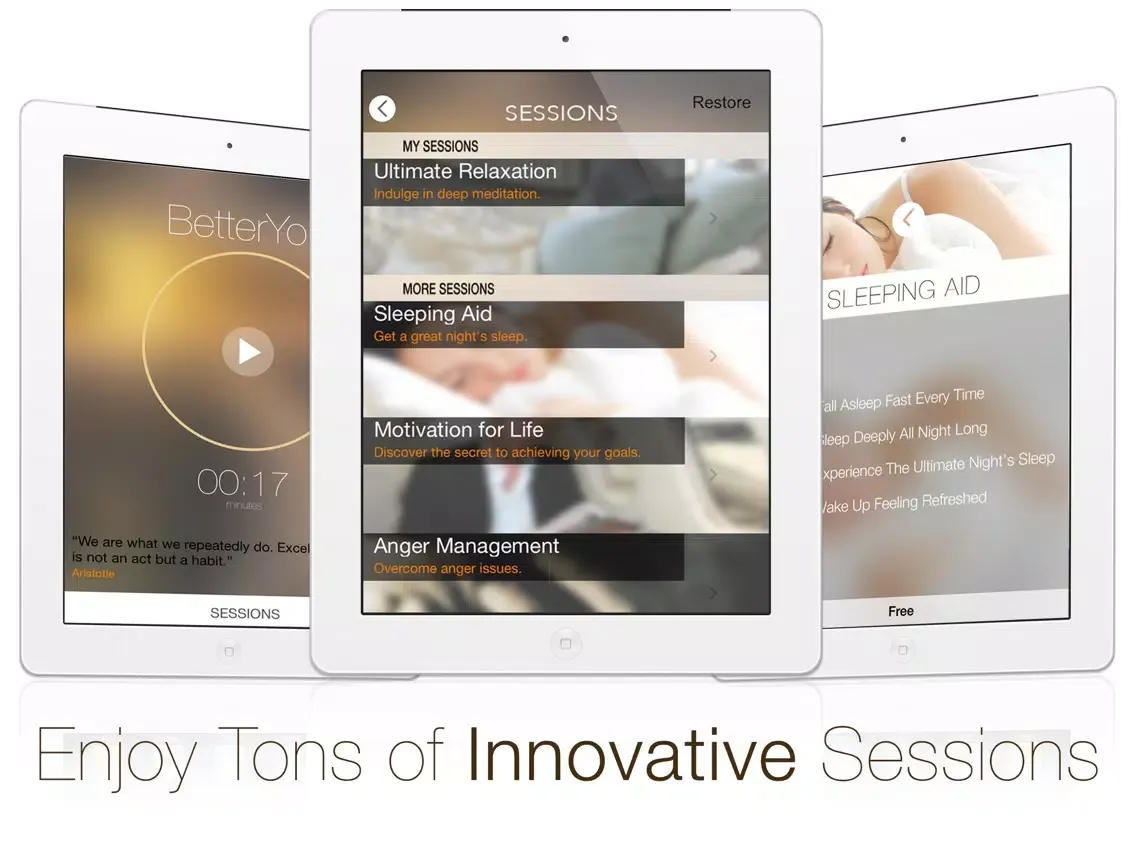 BetterYou Hypnosis – The Ultimate Self Improvement App (NLP) iPad  Screenshots