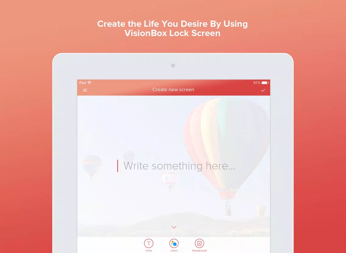 Zrzuty ekranu VisionBox - Law of Attraction Lockscreen Creator iPad 