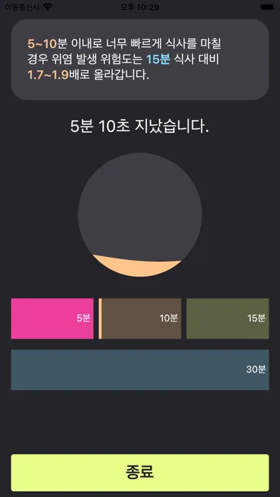 ภาพหน้าจอของ 꾸탐: 올바른 식사 시간 타이머