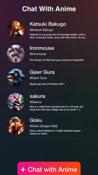 Tangkapan skrin Anime AI:Waifu Chatbot Fantasy