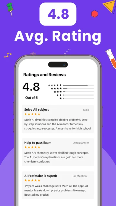 Captures d'écran de Math AI - The Math Solver App