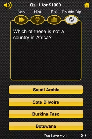 Captures d'écran de Lifeline Trivia Quiz