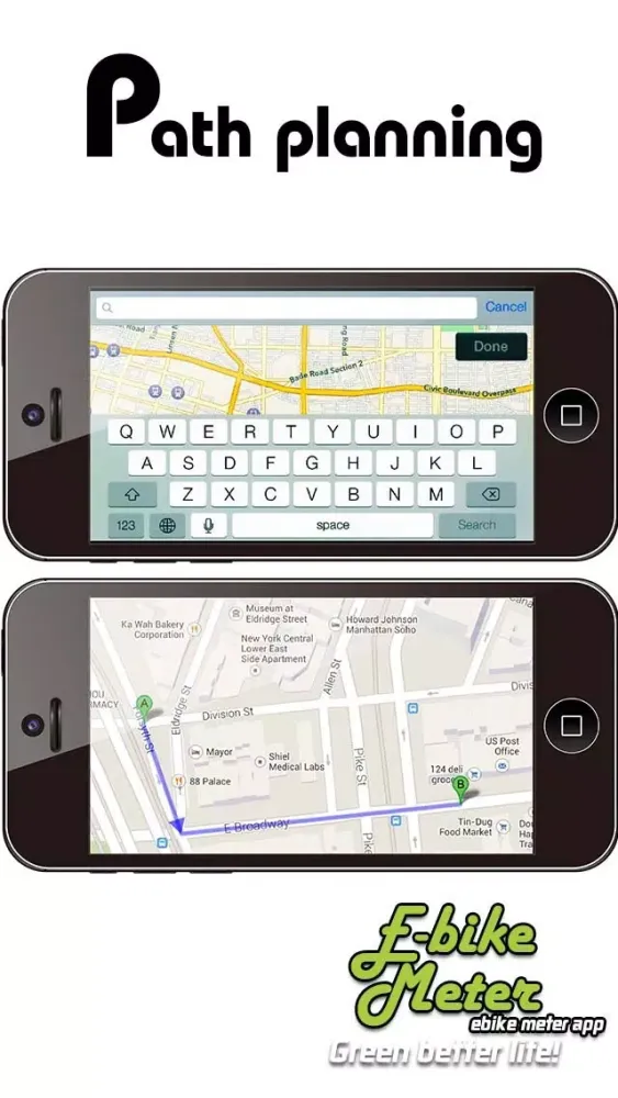 Tangkapan skrin Mobile E-bike meter