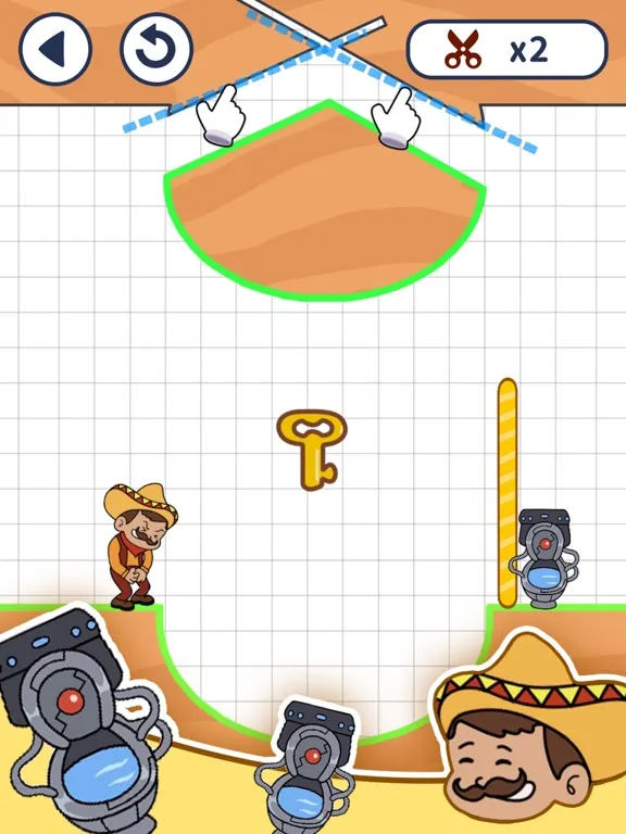 Capturas de pantalla de Toilet Puzzle：Slice Bridge 2D iPad 